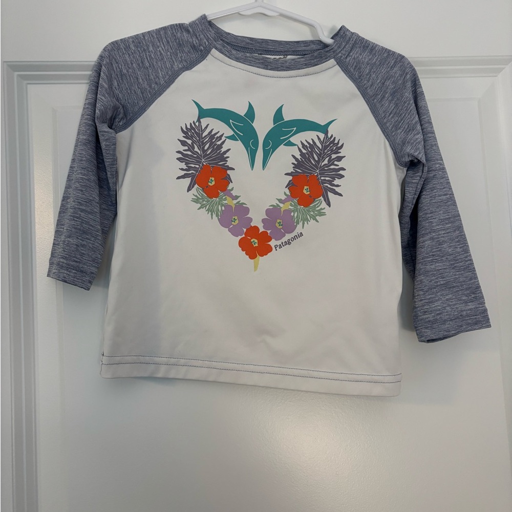 Patagonia Infant Graphic Tee - Blue and White